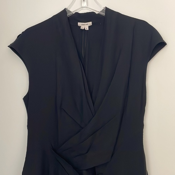 Helmut lang black drapey dress size 8 - Picture 3 of 7